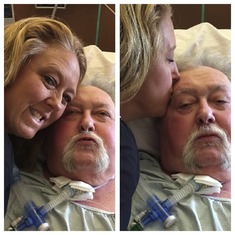 One of my visits while my Dad was in the hospital.  He was great at the "duck face".