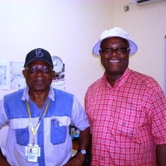 DSC00471Ekay and George in George's Office in Ndjamena