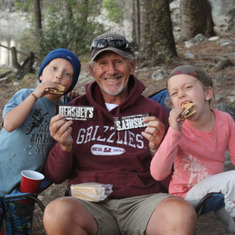 Camping at Lake Como in 2012 with Madison and Cole