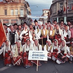 At the Bitola Festival, Macedonia 1985;  George in all his glory!