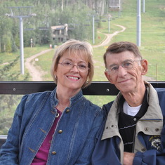 Heading to the Top of Vail Mountain - 2012 - Jean & Gerald