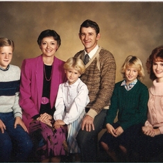 Muehlmeier Family - 1985 - Bryan, Jean, Lara, Gerald, Andrea & Michelle