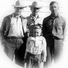 Dad, his father Fred, and his brothers Junior and Bobby
