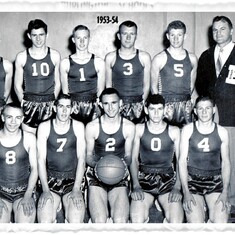 Dad and his High School basketball team.  He is #8.