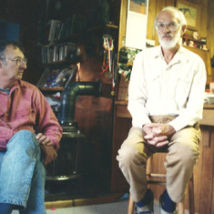 Gerry and Jay Uren pausing in conversation, 1994
