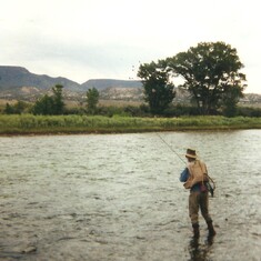 Gerry fishing, Brown's Park