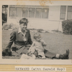 Baby Jerry on Uncle Ken’s knee in 1943