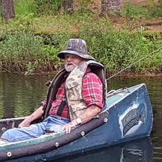 dad in canoe