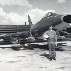 Major Schirmer with the F-100 in 1968