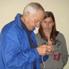 Gerry with granddaughter Jeanne in March 2008.