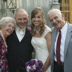 Nancy, Jeanne, Tony and Gerry on the Cafferata's wedding day in August 2009.