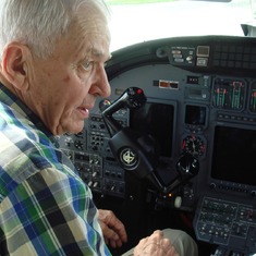 Gerry got paid to fly a corporate jet to the repair facility in Sacramento, CA on his 75th birthday - March 5, 2007.