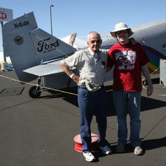 Gerry with grandson, Kit, at the Reno Air Races