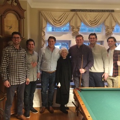 Love this picture… all the boys hanging with Gran on her 90th…