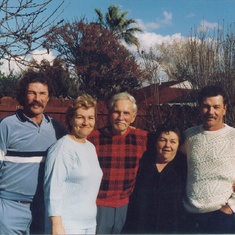Bill Weir Jr., Jeannette Bettencourt, Bill Weir Sn., Gerry Weir, Chuck Weir (left to right).