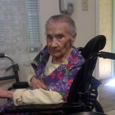 Tampa, April 2012, on her 99th birthday,