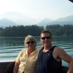 Mom and Chuck at Baker Lake