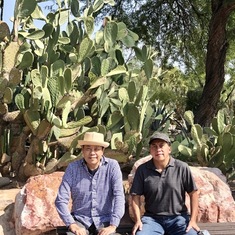 At the Ethel M. Cactus Garden, Henderson, Nevada with brother Jun. Sep. 2020