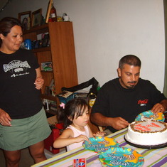Every year we celebrated Gil's birthday with his favorite Reese's blizzard cake from DQ