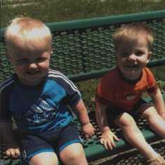 last two grandkids Gage and Trey