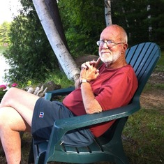Dad by the lake in Elk Rapids, 2011