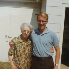 With Warren's grandmother, Maime, 1966