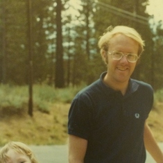 With daughter Megan, 1975