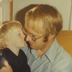 With son David, 1977