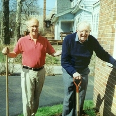Lifelong love of gardening, with Warren Sr., Cleveland 1997