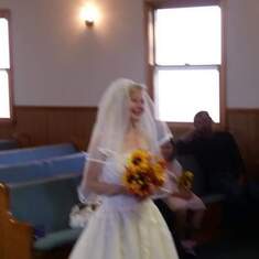 Angel on her wedding day