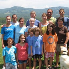 West Virginia retreat in 2012 with all the grandkids