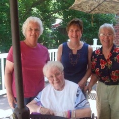 Joyce, Peggy, Ginnie with Mother