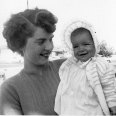 Mom and me, or Ginny and baby Cherie. 1952