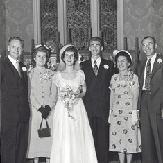 Don and Ginny wedding photo with parents.