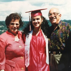 at sally's high school graduation, 1995