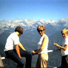 1971- Gladys with Steve and Jon at Bishop Pass