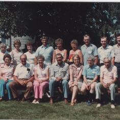 1983 - Gladys's generation at the Vonderohe family reunion
