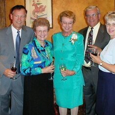 2000 - Gladys with Robert, Grace, Kenneth, and Margaret at the 50th anniversary dinner
