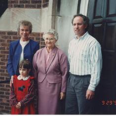 1991- 4 generations - Lois Vonderohe , Gladys, Steven, and Erica