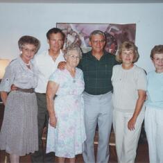 1994 - Gladys with mother Lois, brothers Ken and Robert, sisters Margaret and Grace