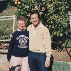 1994 - Gladys with son Bob at Christmas in sunny Yorba Linda!