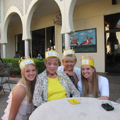 2011- Sept. 18th - Birthday Girl waiting for the horse show @ Medieval Times - Jenna, Grandma, Shirley, & Heather