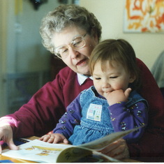 Reading buddies Grandma & Liz