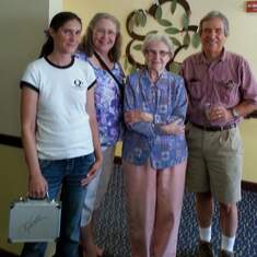July, 2014. Whitney, Cathy, Aunt Gladys, & Wayne