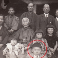 1934   Visit by the Tom Kumasaka family to relatives in Fukushima-ken.  Uncle Glen is front and center!