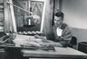 Glen at his drafting table in the early 50's