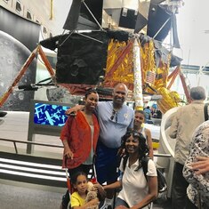 Family in Washington D.C. in a museum 