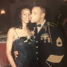 Glenda and her husband Terrol at a military ball