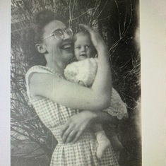 Auntie Lois and Glenda as a wee little baby