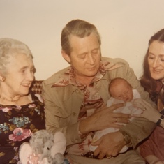 Grannie Corker, Ralph, Glenda & Baby Sarah